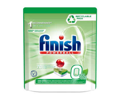 Akcesoria do zmywarek FINISH Tabletki 0% 70 tabletek